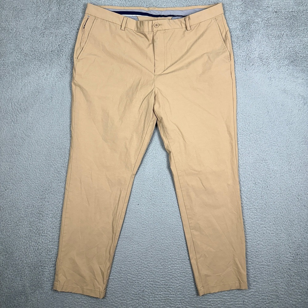 Vineyard Vines On-The-Go Pant Mens 40X30 OTG Khaki Tan Technical Stretch Chino
